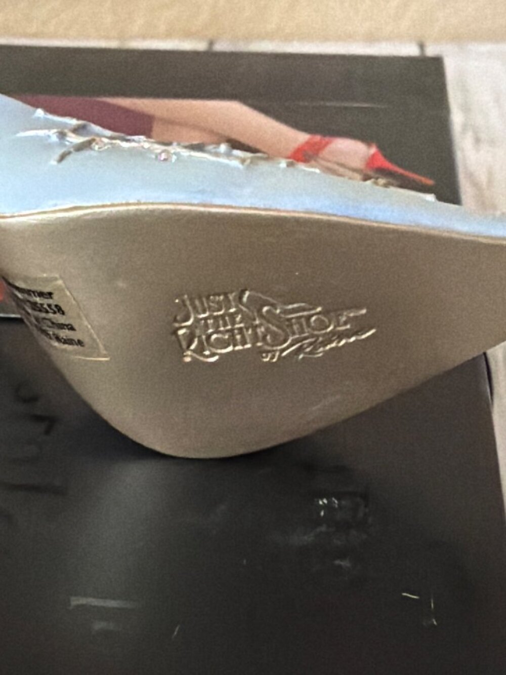 2005 Just the Right Shoe by Raine "Shimmer" Mini Shoe Figurine #25558 NEW w/Box - Picture 10 of 13